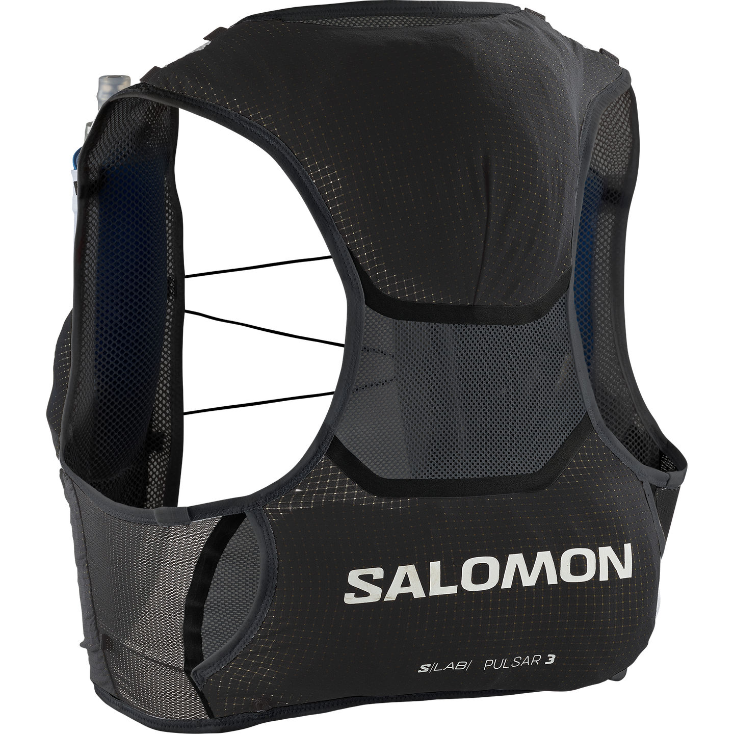 Беговой рюкзак-жилет Salomon S/Lab Pulsar 3, цвет: Чёрный / Белый — фото 4