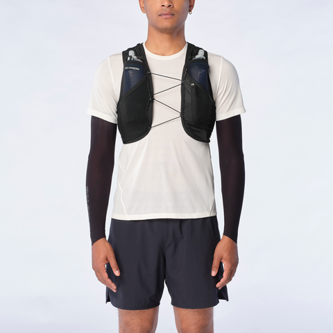 Беговой рюкзак-жилет Salomon Active Skin 8, цвет: Чёрный / Металлический