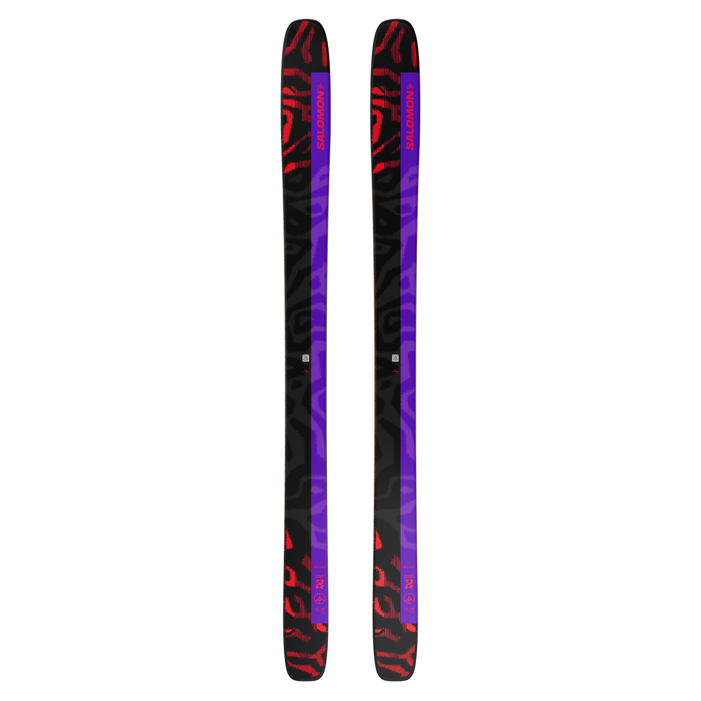 Лыжи Salomon S/LAB QST X, цвет: Чёрный / Красный — фото 1