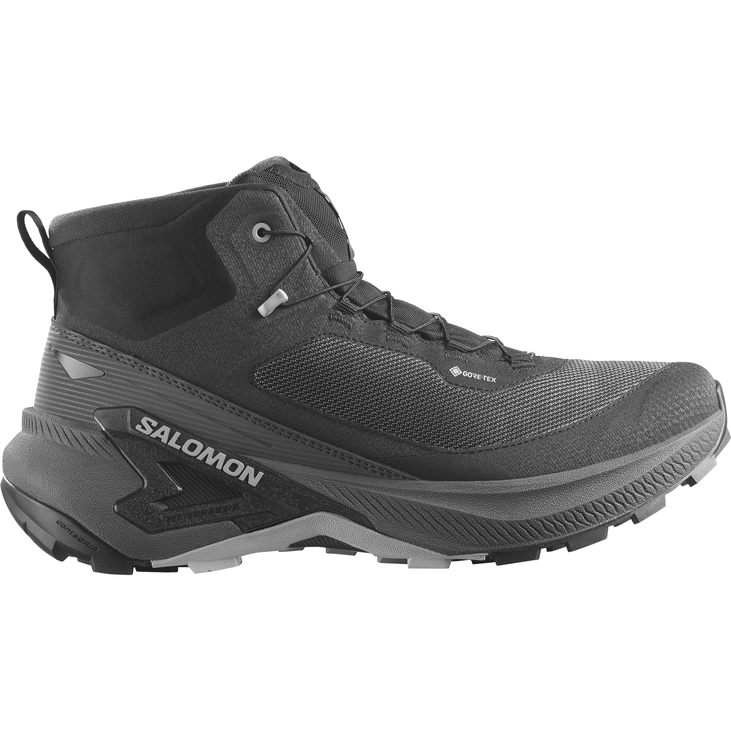 Мужские кроссовки Salomon Genesis MID Gore Tex, цвет: Чёрный / Асфальтовый — фото 1