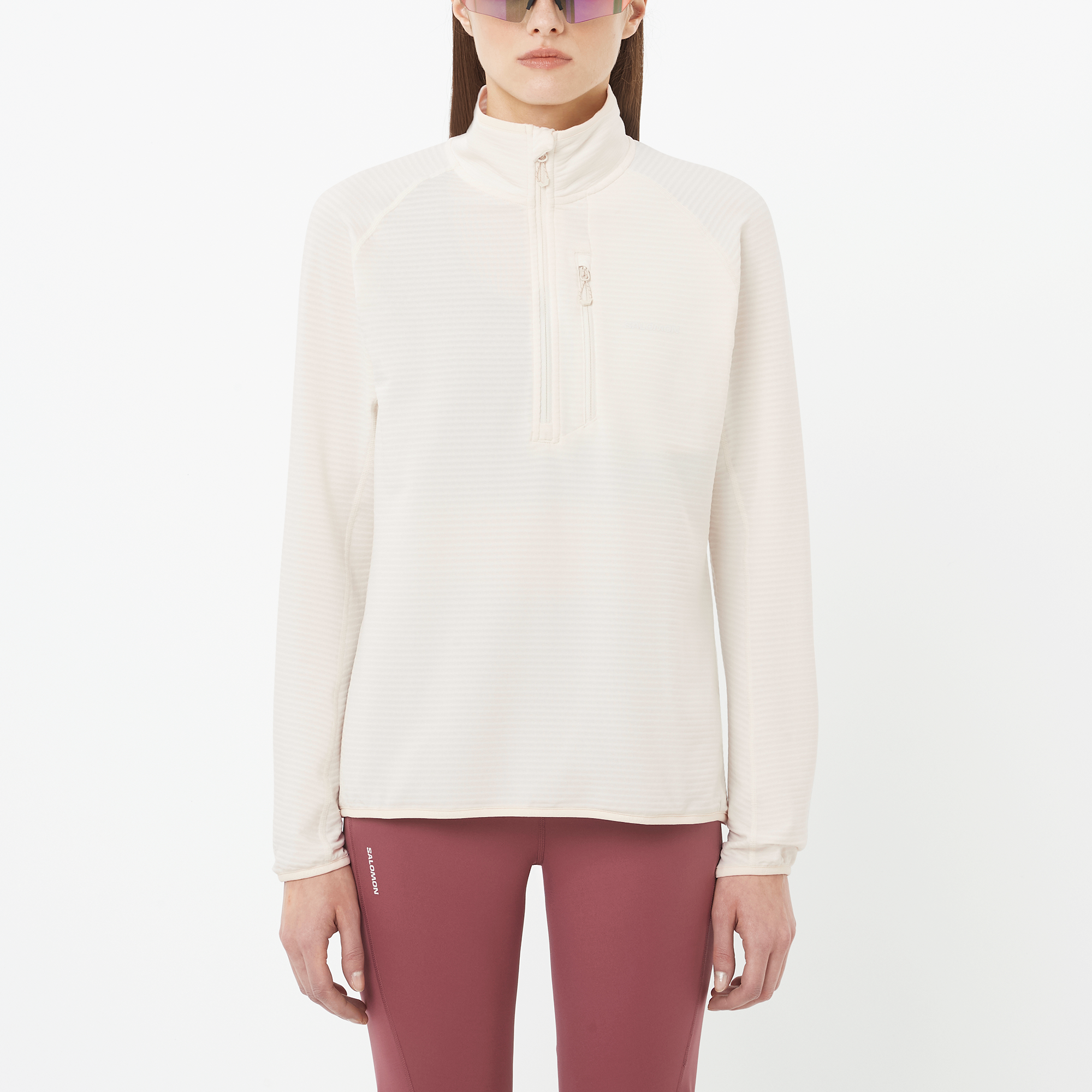 【Yui 】 ESSENTIAL LIGHTWARM HYBRID Women's Full Zip Midlayer Jacket | Salomon