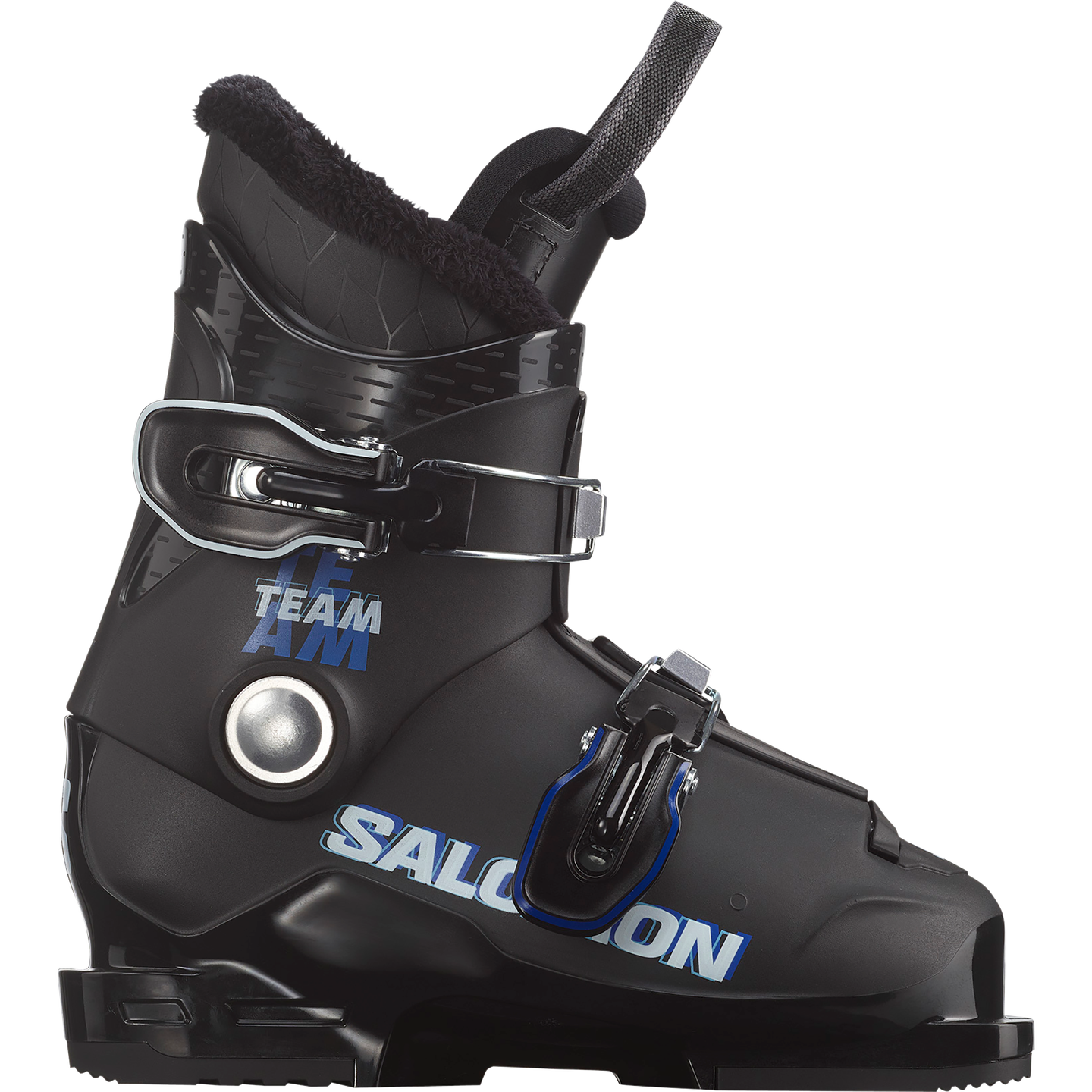 Детские горнолыжные ботинки Salomon Team T2, цвет: Чёрный / Синий — фото 1