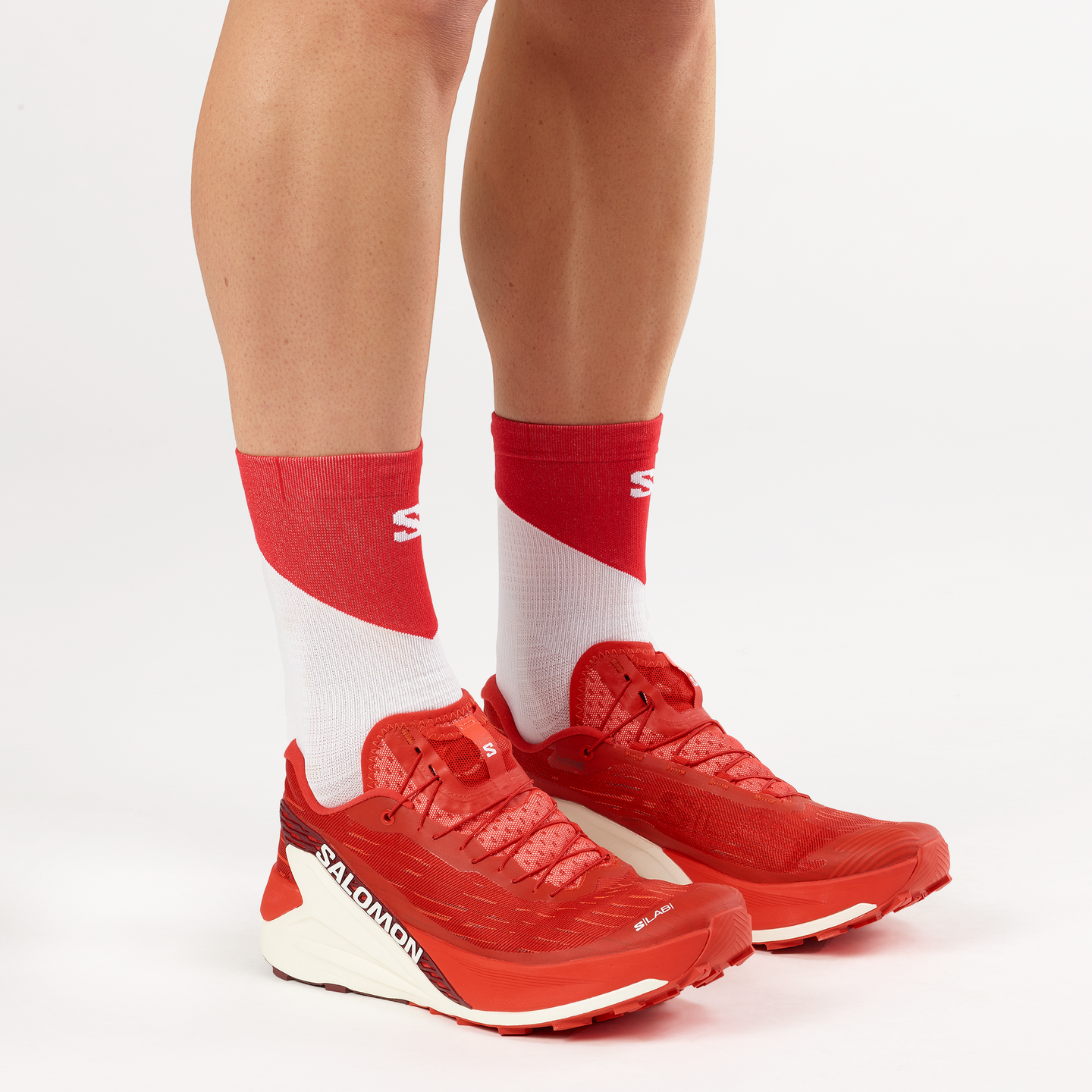 Кроссовки Salomon S/LAB Pulsar 4, цвет: Красный / Ванильный ледяной — фото 4