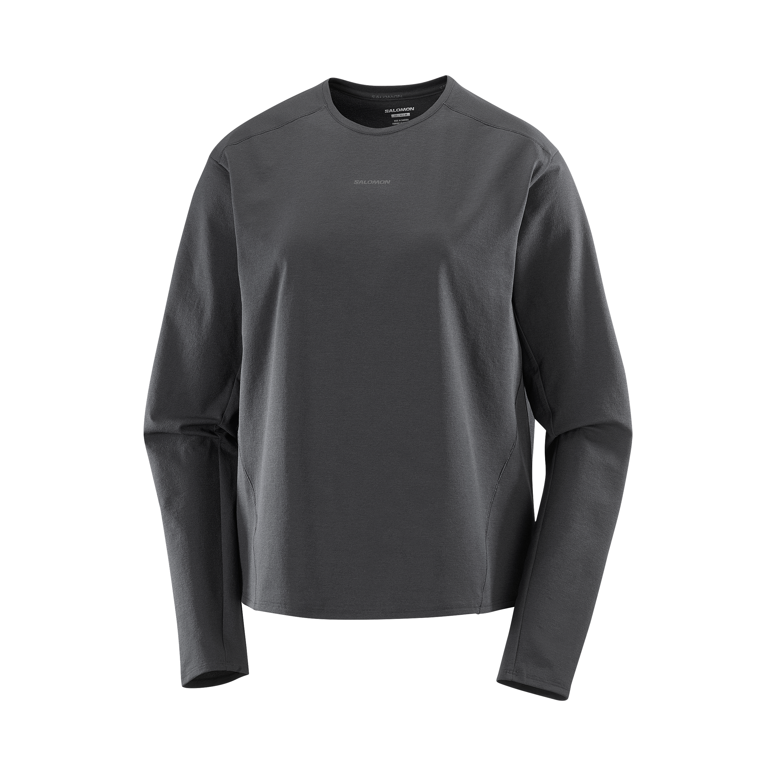 トップス Salomon Moto Mesh Cut Sew L/S Tee Black TRACKLINE Black | Salomon