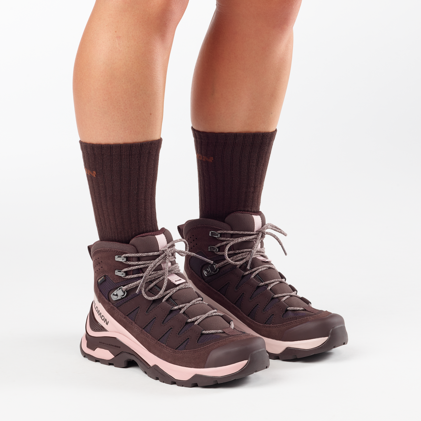 Обувь Salomon Quest Echo Gore Tex, цвет: Чёрный кофейный / Теневой серый — фото 4