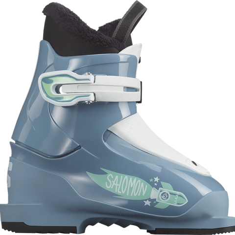 Детские горнолыжные ботинки Salomon T1, цвет: Синий / Белый