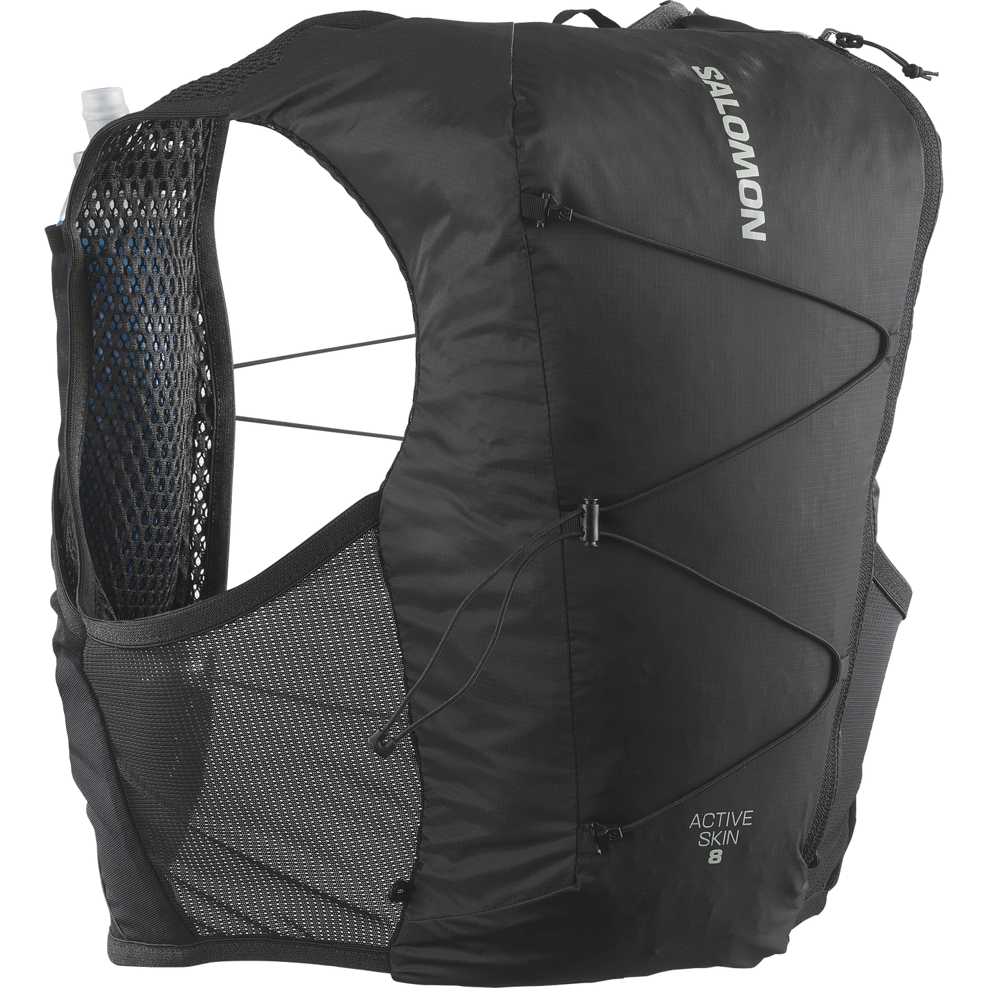 Беговой рюкзак-жилет Salomon Active Skin 8, цвет: Чёрный / Металлический — фото 7