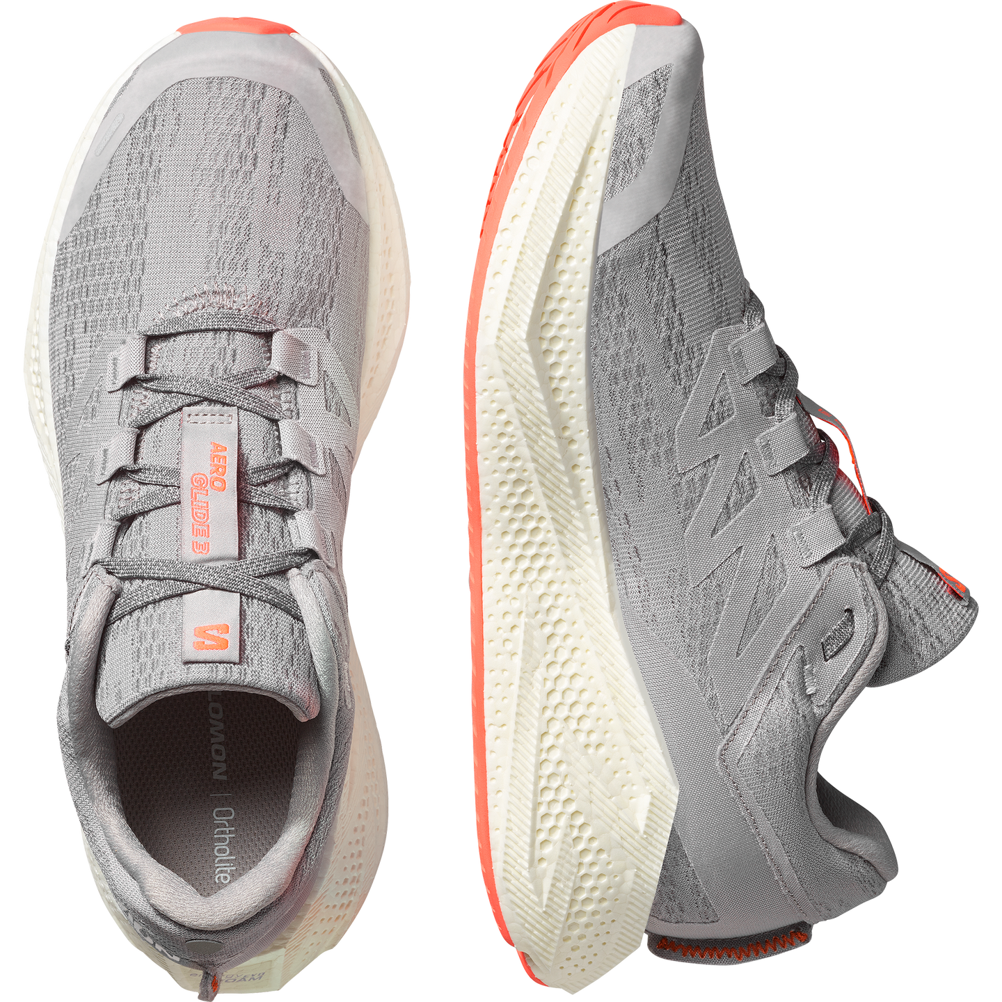 Мужские кроссовки Salomon Aero Glide 3, цвет: Ванильный ледяной / Неоновый — фото 2