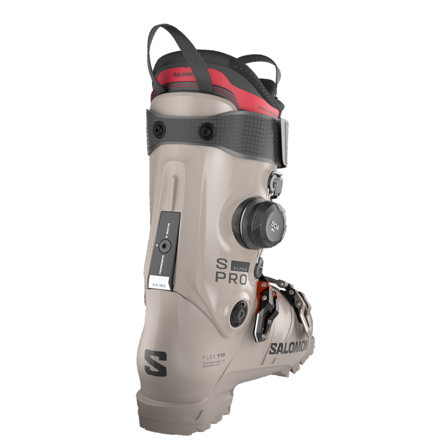 Мужские горнолыжные ботинки Salomon S/Pro Alpha C Boa 110, цвет: Кешью / Чёрный — фото 2