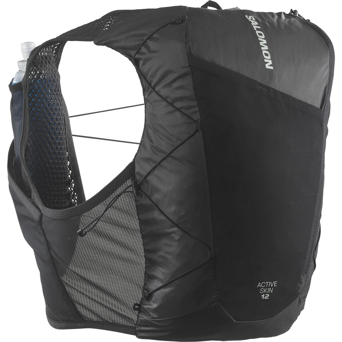 Женский беговой рюкзак Salomon Active Skin 12, цвет: Чёрный / Металлический — фото 4