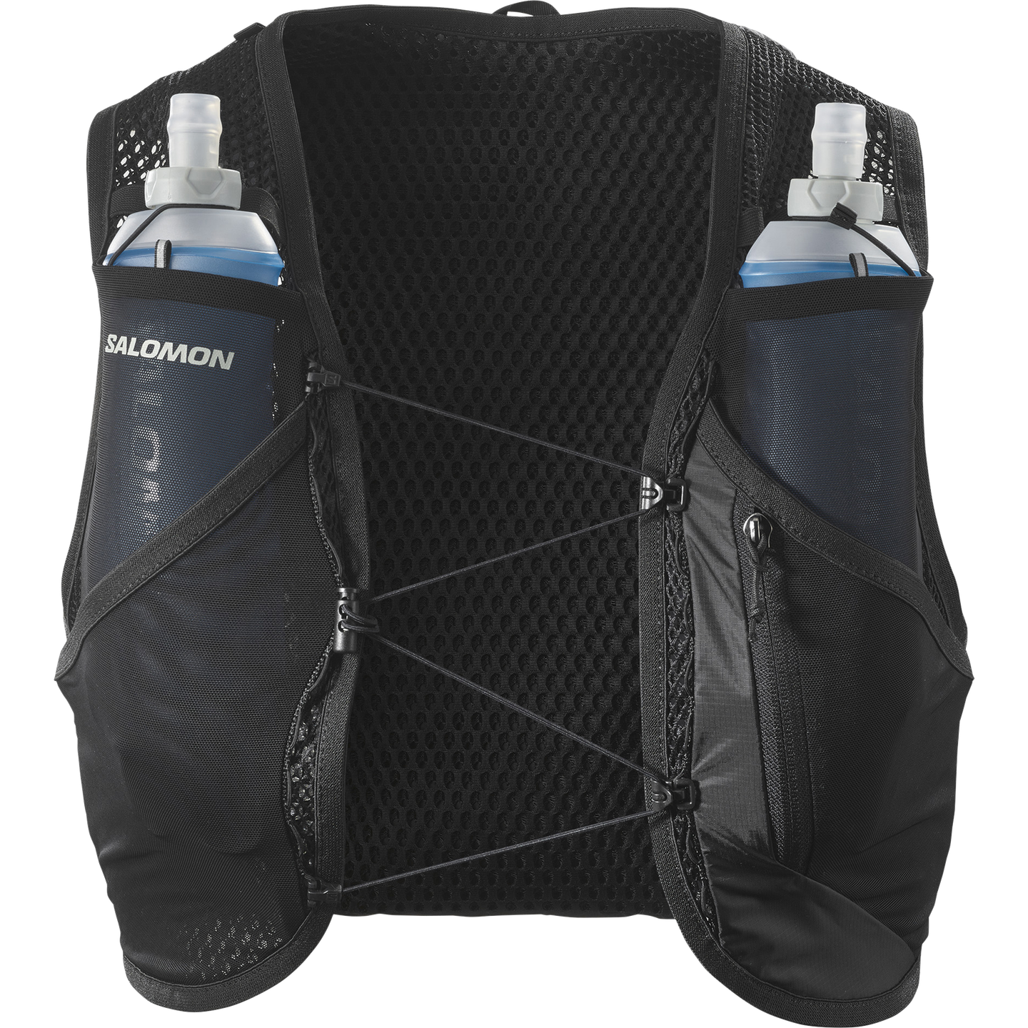 Беговой рюкзак-жилет Salomon Active Skin 8, цвет: Чёрный / Металлический — фото 8