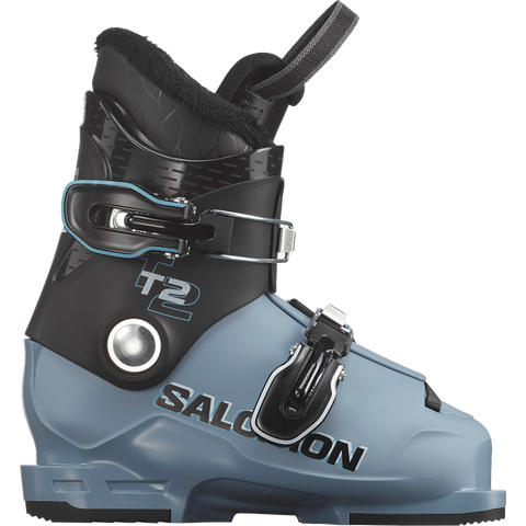 Детские горнолыжные ботинки Salomon T2, цвет: Чёрный / Синий