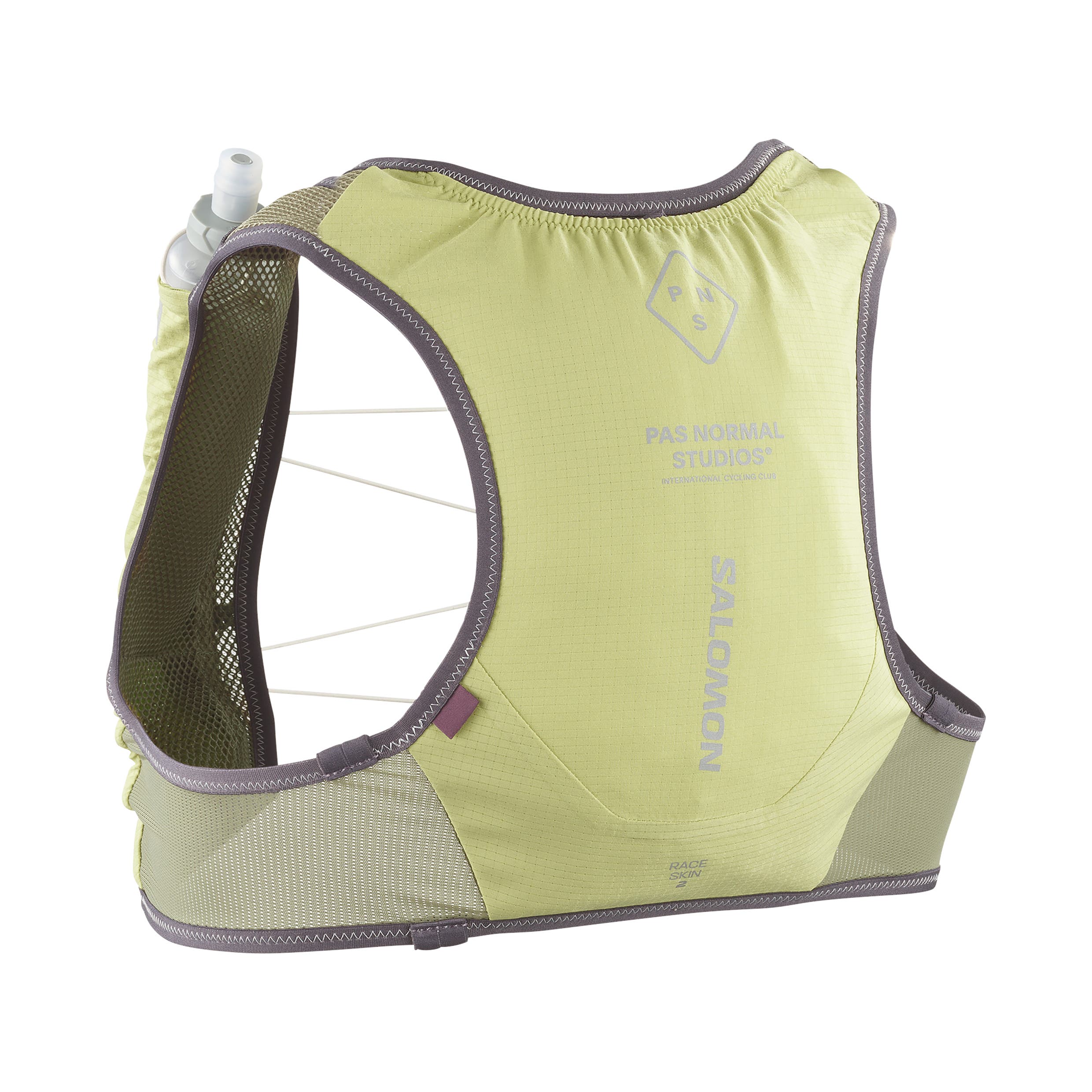 Image principale du produit RACE SKIN 2 PAS NORMAL STUDIOS - Veste d’hydratation de running unisexe avec flasques incluses