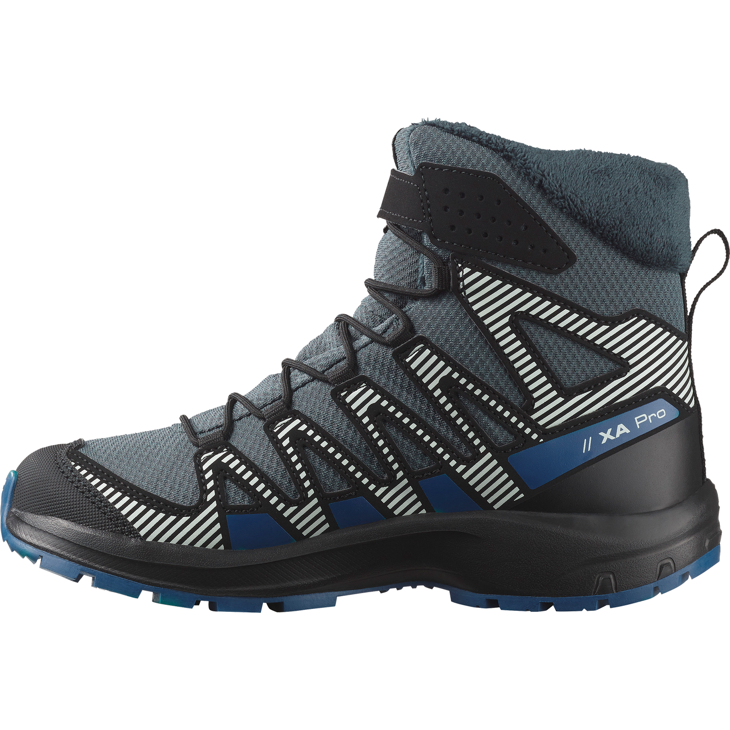 Кроссовки Salomon XA PRO V8 Winter Waterproof, цвет: Чёрный / Тёмный синий — фото 3