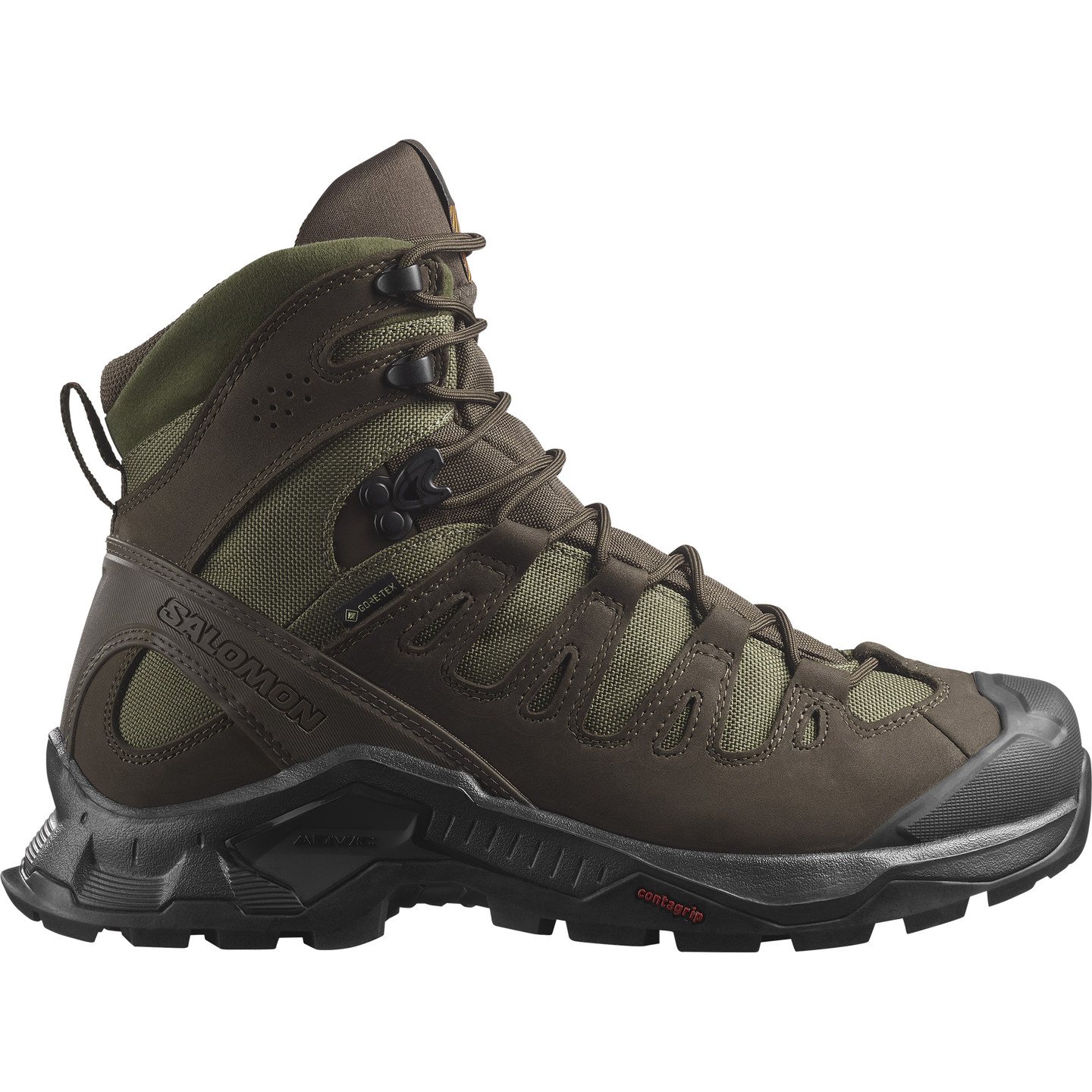 Обувь Salomon Quest Tracker GORE-TEX, цвет: Земляной коричневый / Зелёный — фото 1
