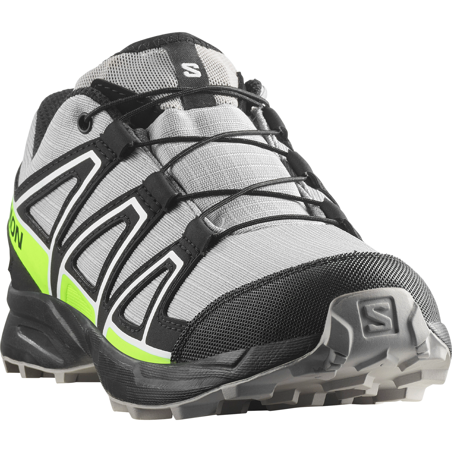Детские кроссовки Salomon Speedcross Waterproof, цвет: Чёрный / Зелёный — фото 3