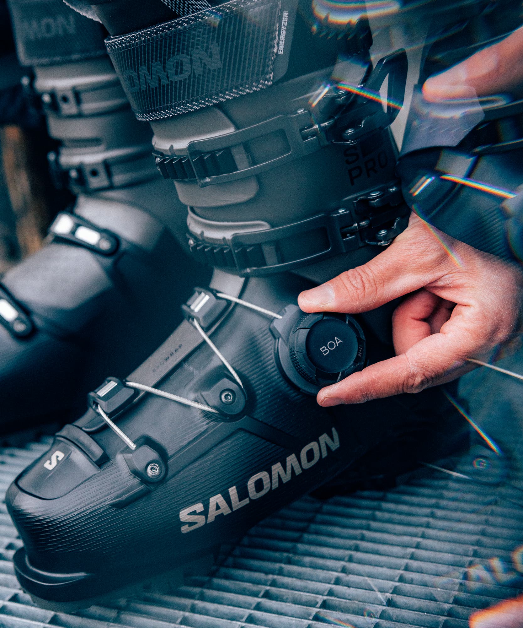 2024 salomon s/pro supra boa 120 ski boots Dual 2026 Shell PU Custom Shell with Power Spine Salomon S/Pro Supra BOA 120