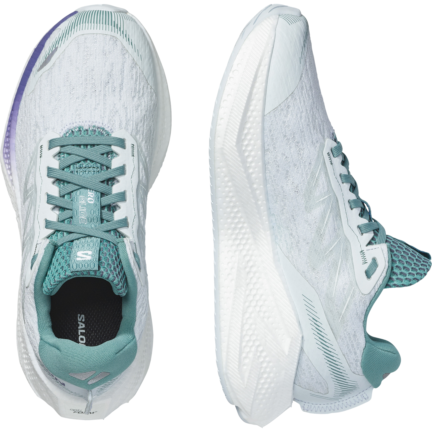 Женские кроссовки Salomon Aero Glide 4, цвет: Белый / Синий — фото 2