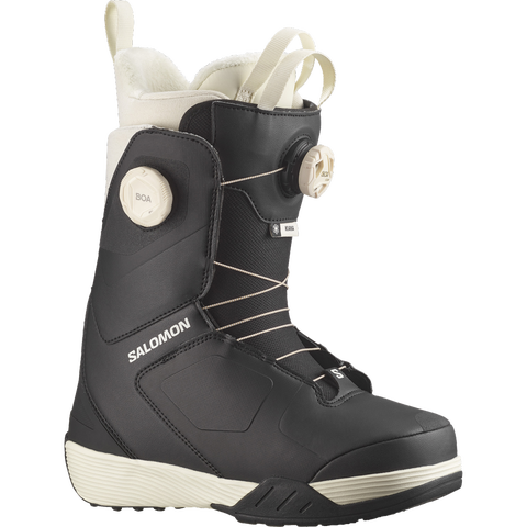 Женские ботинки для сноуборда Salomon Kiana Dual Boa®, цвет: Чёрный / Ванильный ледяной