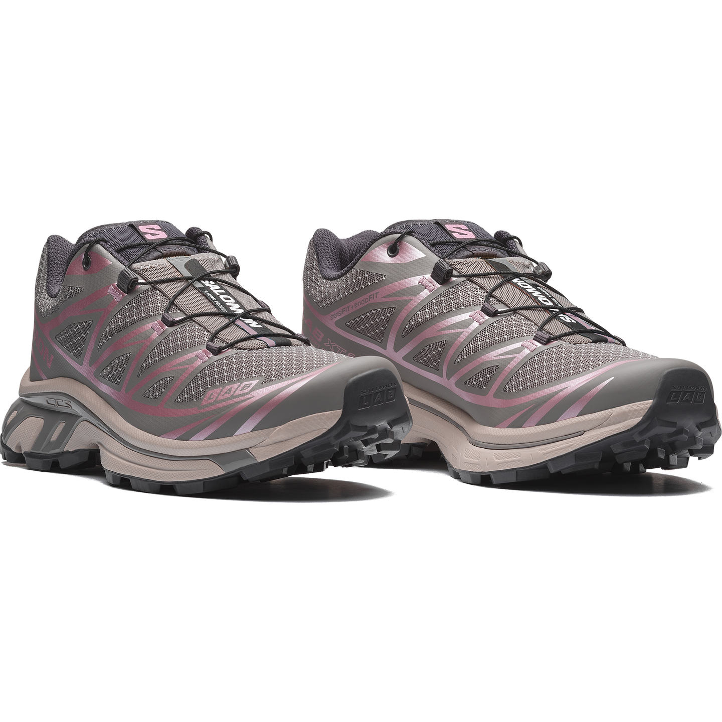 Кроссовки Salomon XT-6 Steel Streets, цвет: Розовый / Железный — фото 3
