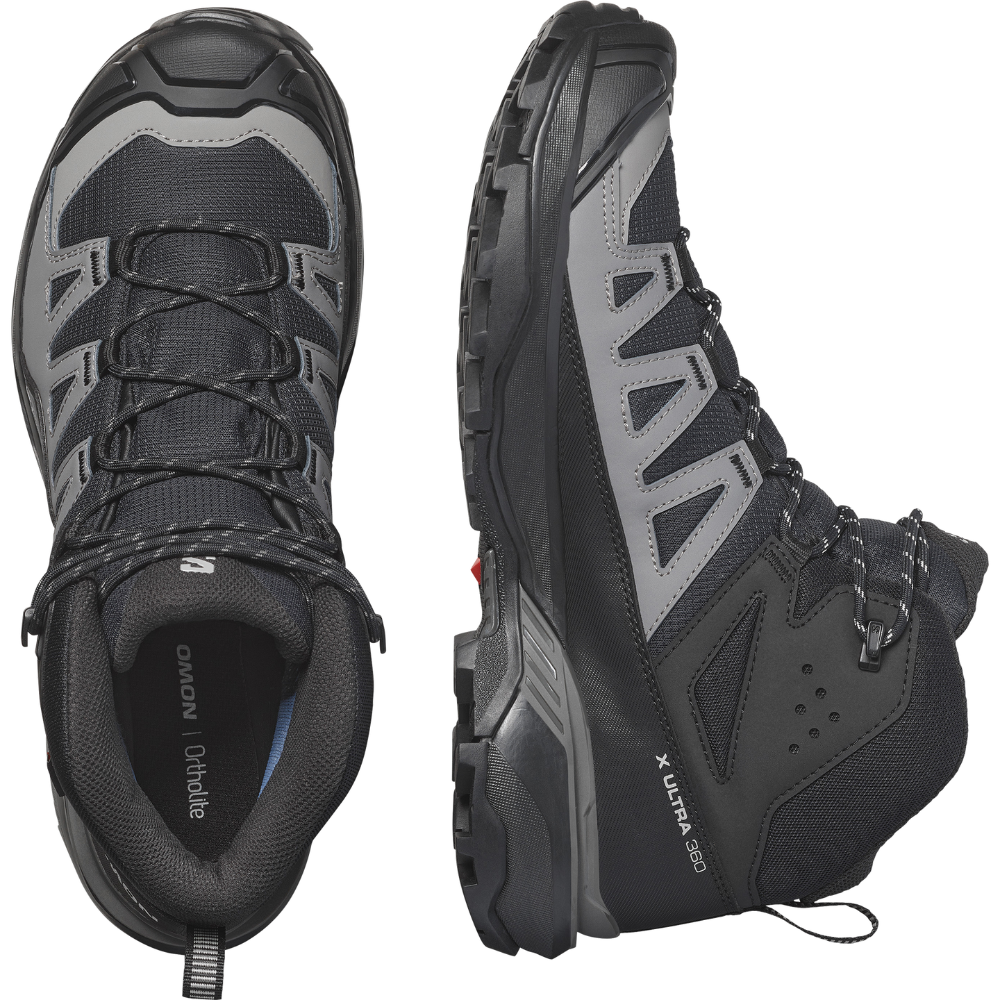 Обувь Salomon X Ultra 360 MID GORE-TEX, цвет: Чёрный / Оловянный — фото 2