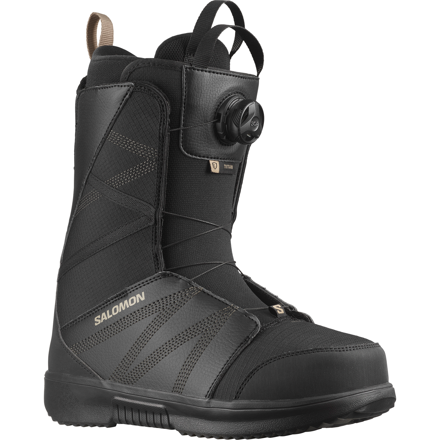 Мужские ботинки для сноуборда Salomon Titan Boa®, цвет: Чёрный / Кешью