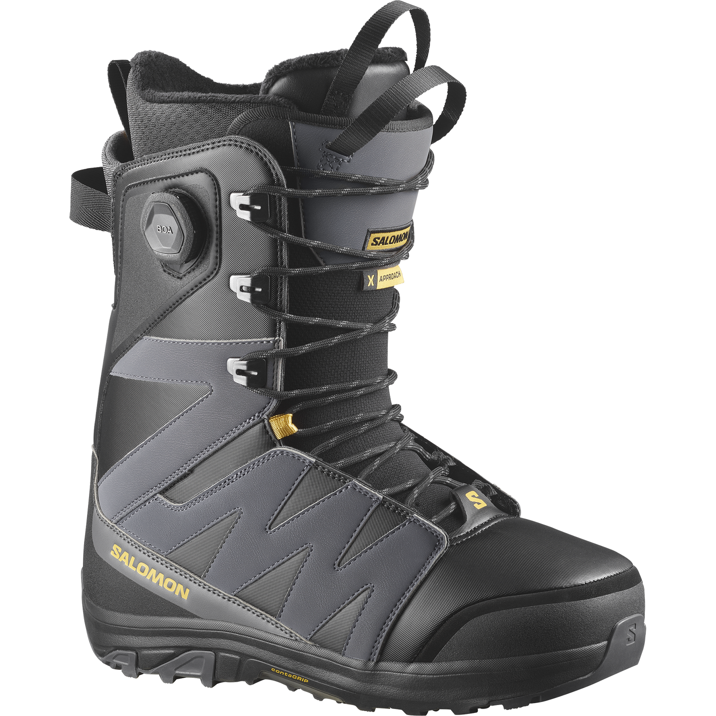 Обувь Salomon X Approach Lace SJ BOA, цвет: Чёрный / Асфальтовый — фото 1