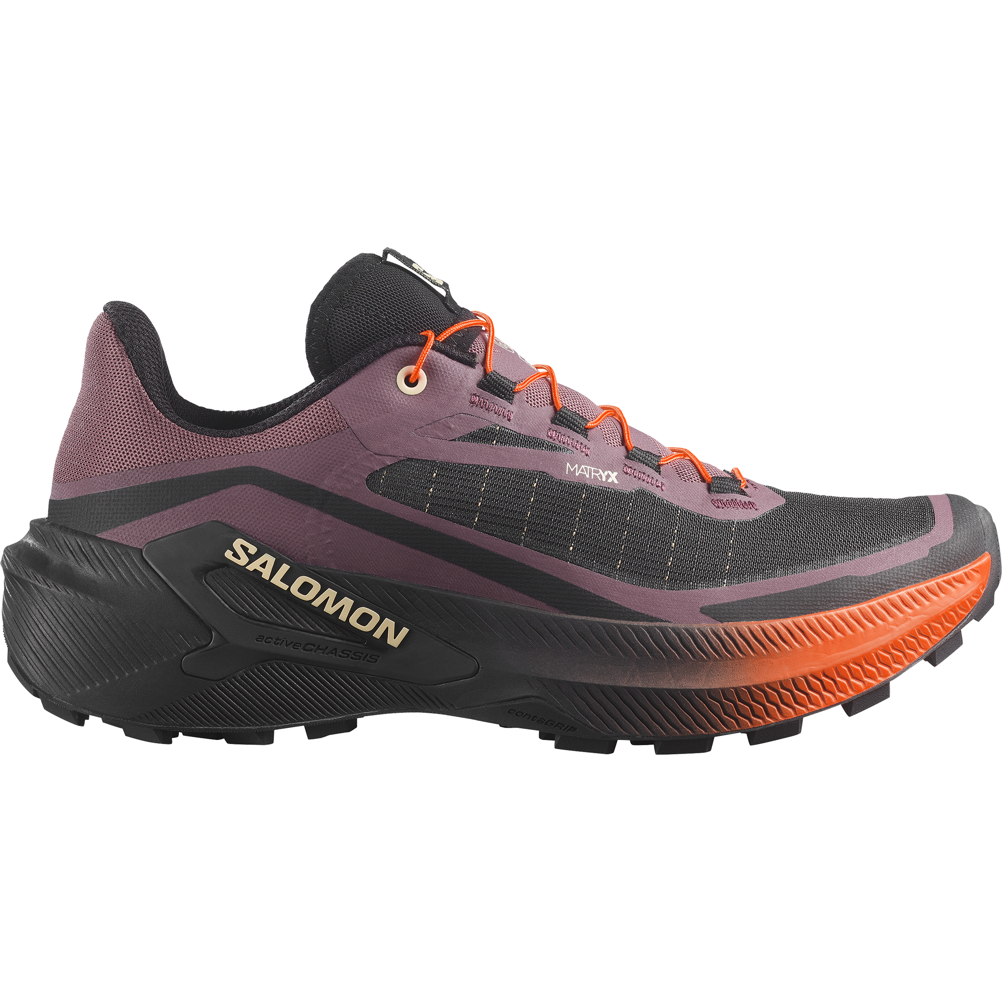 Huckleberry / Black / Red Orange