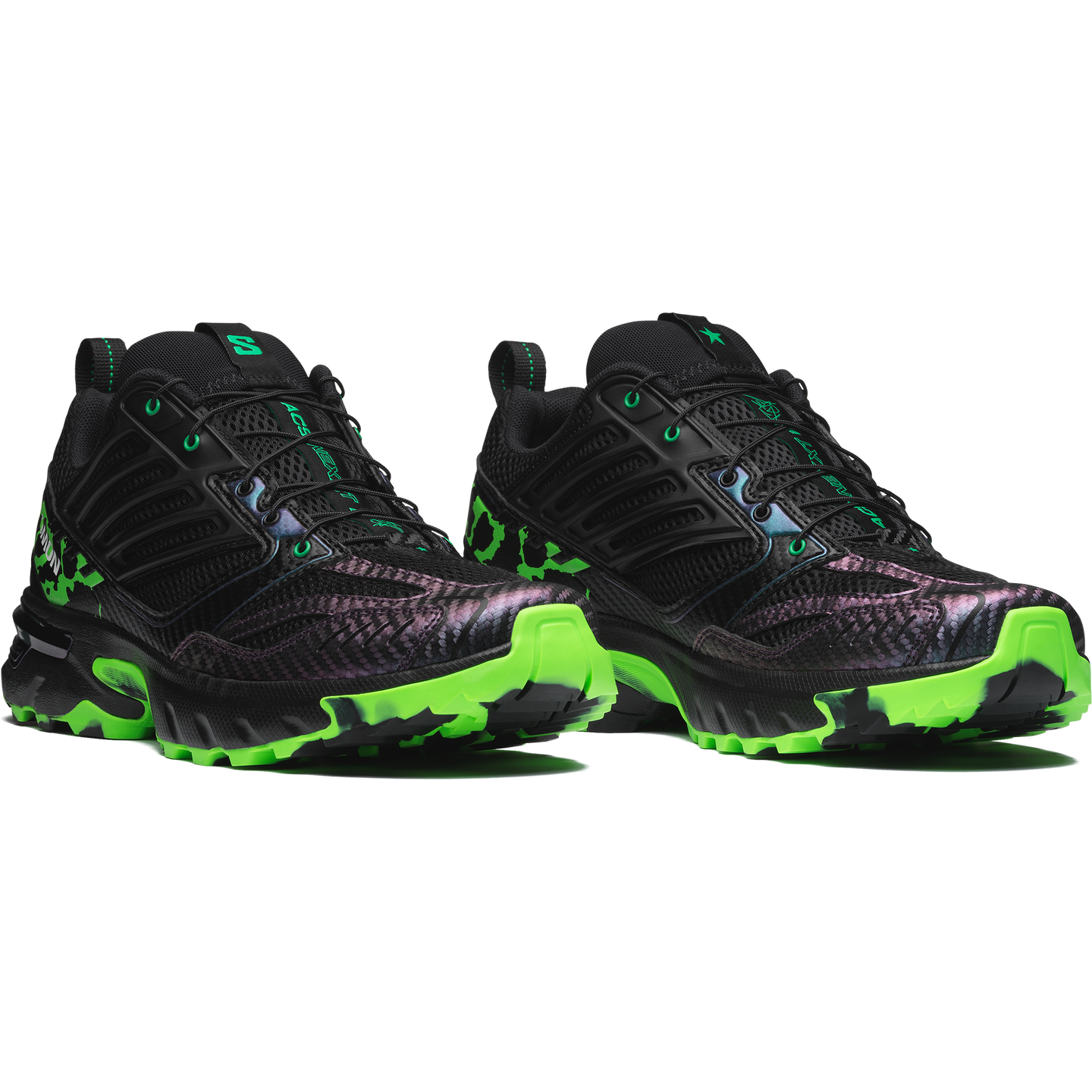 Кроссовки Salomon Acs Nexxt the Green Star BY Feid, цвет: Чёрный / Яркий зелёный — фото 3