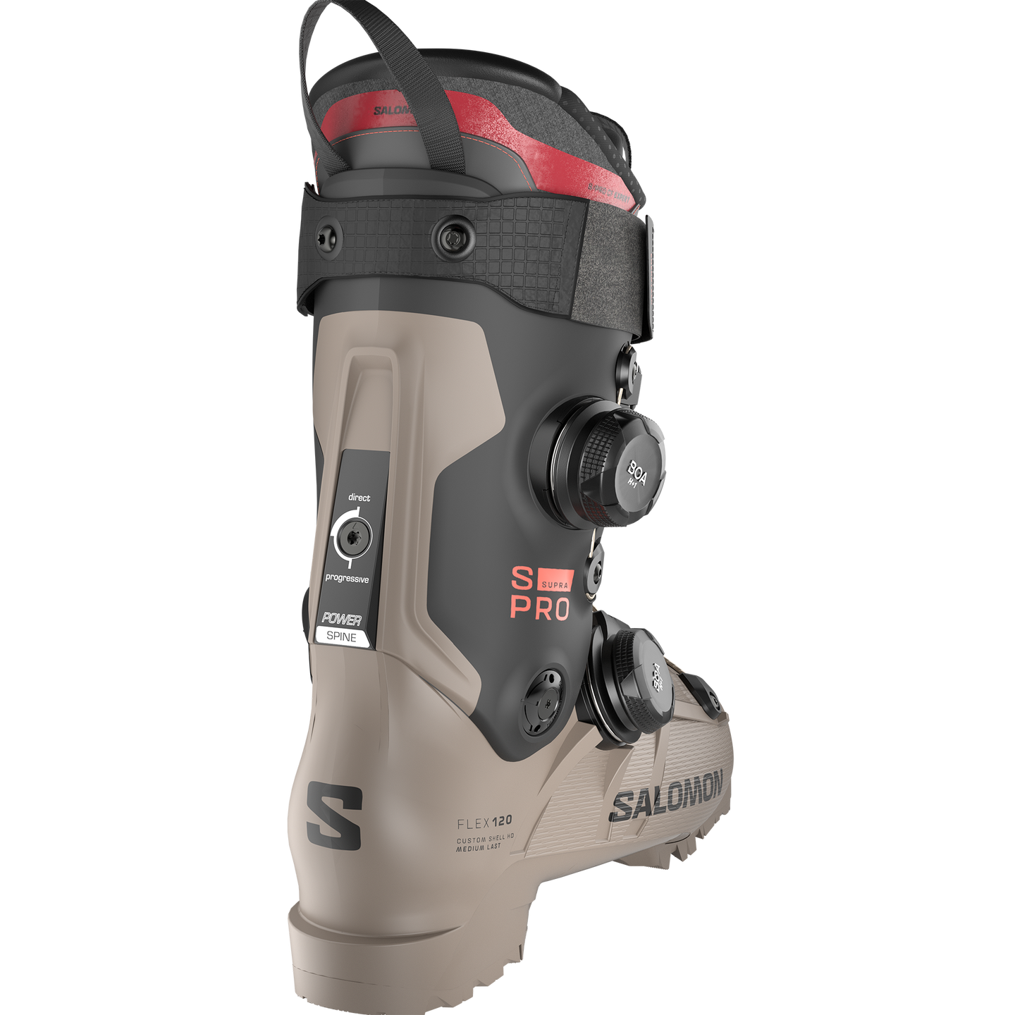 Мужские горнолыжные ботинки Salomon S/Pro Supra D Boa 120, цвет: Кешью / Чёрный — фото 2
