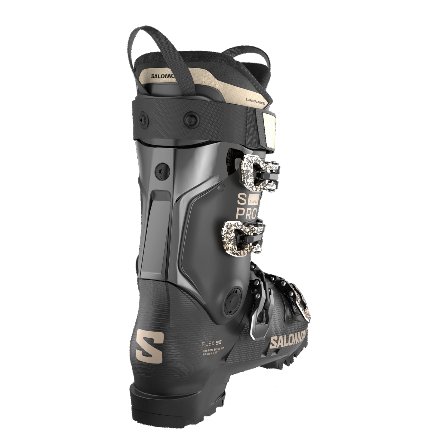 Женские горнолыжные ботинки Salomon S/Pro Supra 95, цвет: Чёрный / Тёмный серый — фото 2