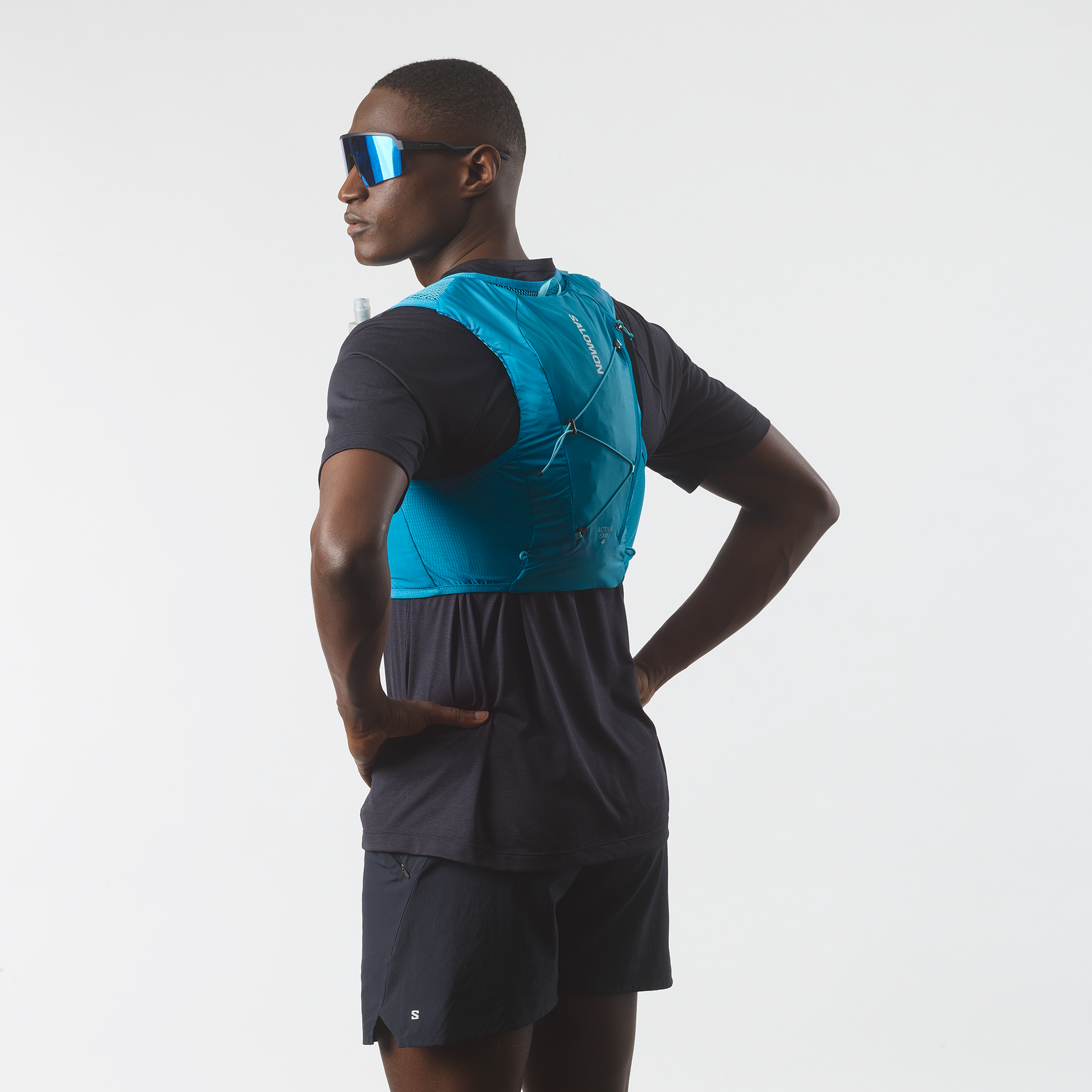 ウォーキング・ランニングウェア SALOMON ACTIVE SKIN 4 / XL ACTIVE SKIN 4 SET Unisex Running Vest with flasks included