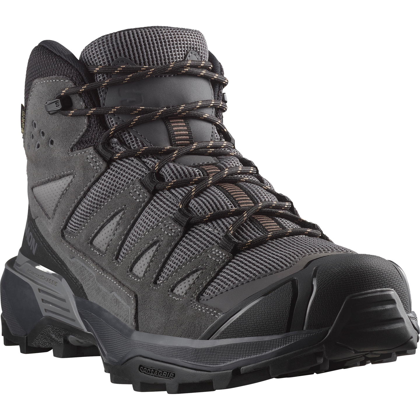 Обувь Salomon X Ultra 360 Leather MID GORE-TEX, цвет: Тёмно-серый / Асфальтовый — фото 5
