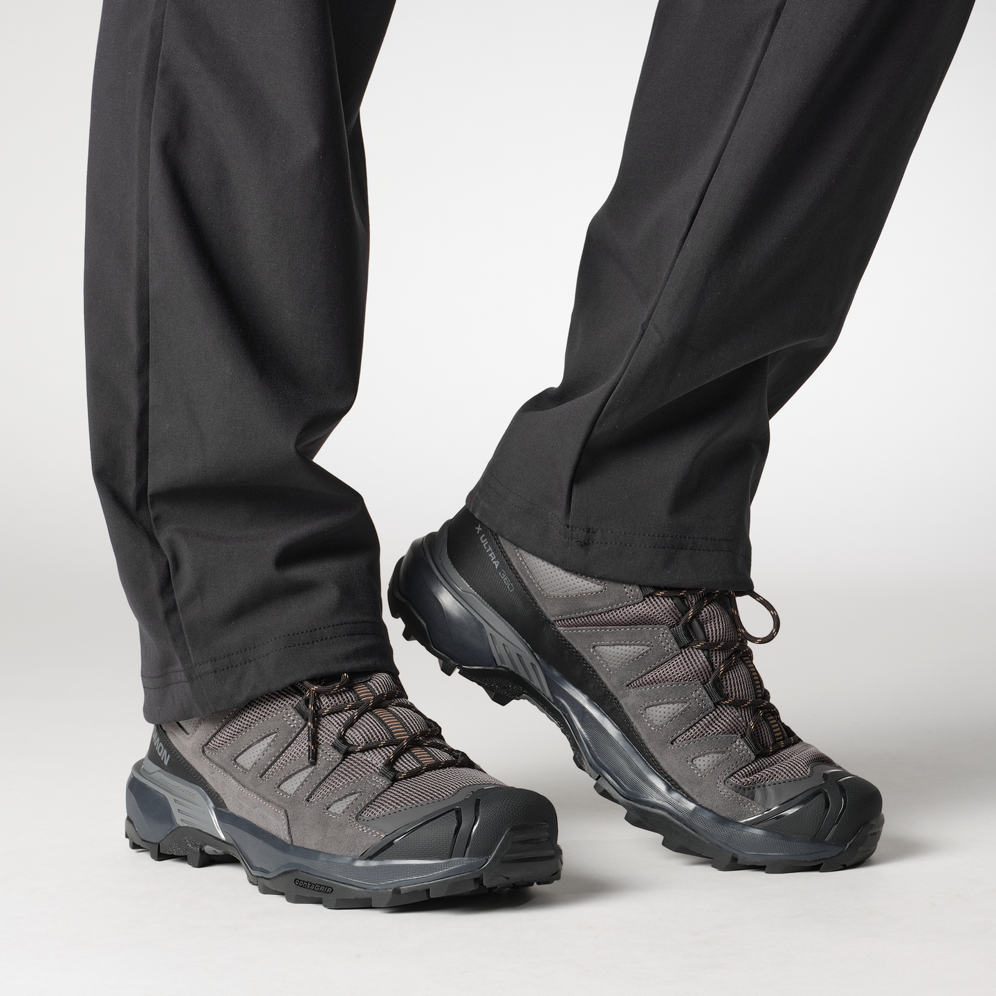 Обувь Salomon X Ultra 360 Leather MID GORE-TEX, цвет: Тёмно-серый / Асфальтовый — фото 4