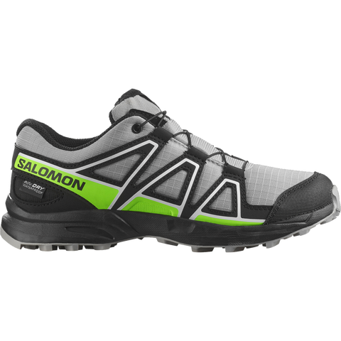 Детские кроссовки Salomon Speedcross Waterproof, цвет: Чёрный / Зелёный