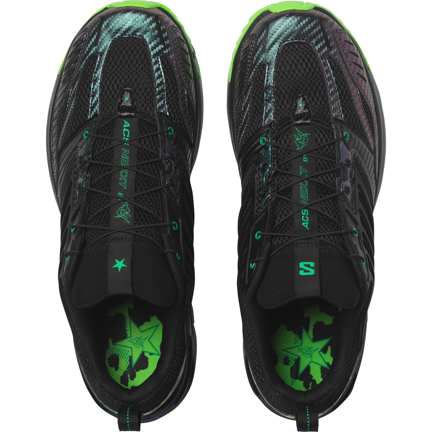 Кроссовки Salomon Acs Nexxt the Green Star BY Feid, цвет: Чёрный / Яркий зелёный — фото 2