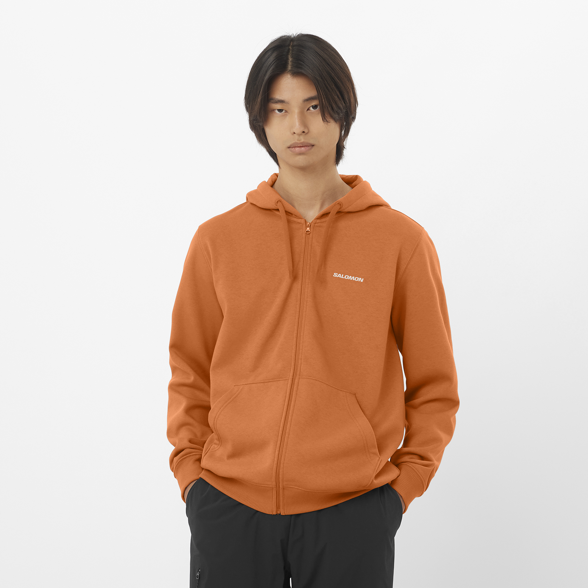 CORE FZ HOODIE M Marron Salomon