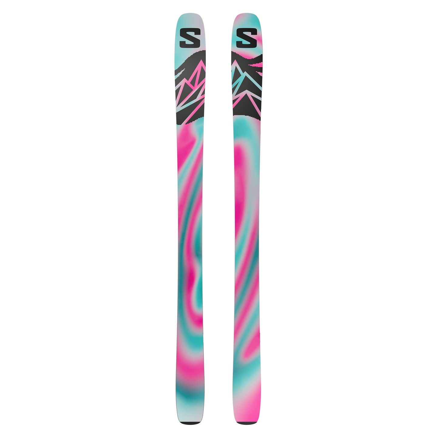 Лыжи Salomon QST 106 BLACK/PINK, цвет: Чёрный / Красный — фото 2