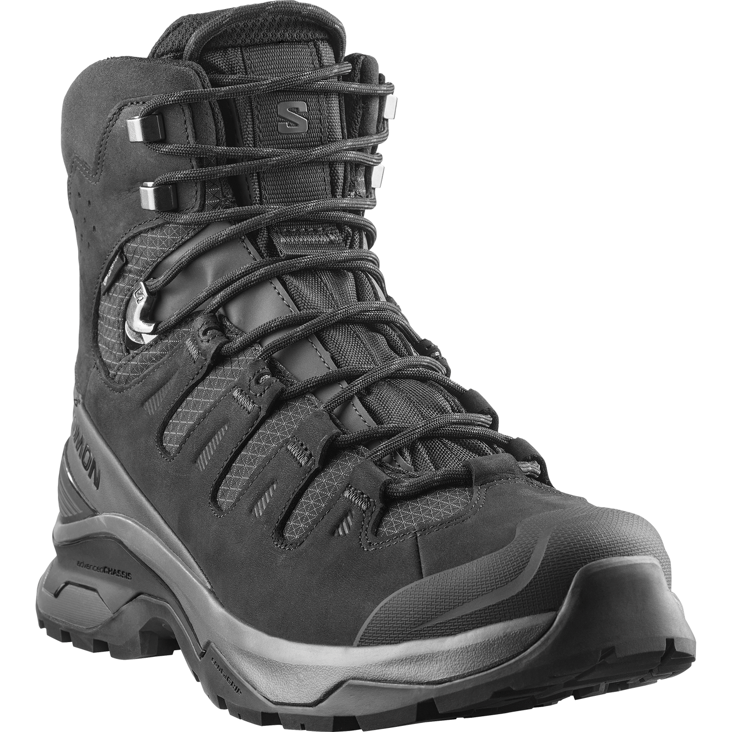 Обувь Salomon Quest 5 Gore Tex, цвет: Асфальтовый / Чёрный — фото 5