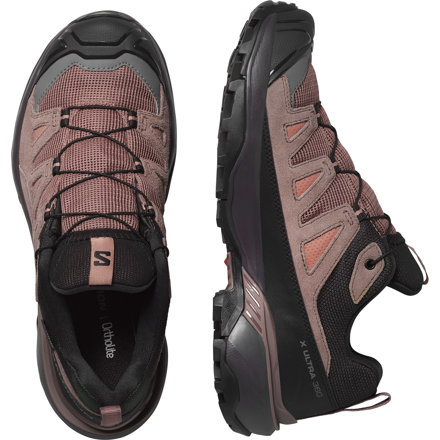 Обувь Salomon X Ultra 360 Leather GORE-TEX, цвет: Коньячный / Перечный — фото 2