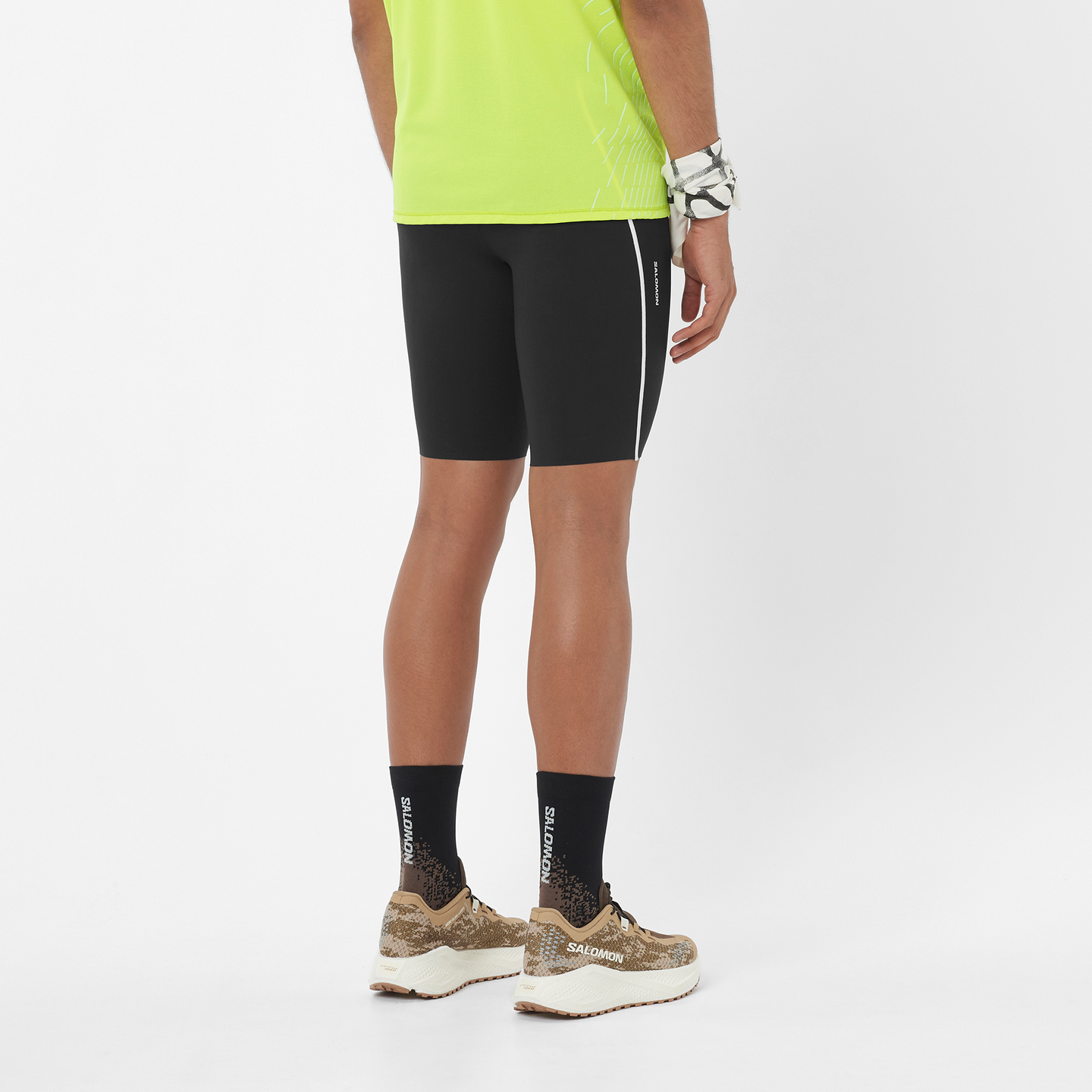Мужские тайтсы Salomon Sense Aero Stow, цвет: Глубокий чёрный — фото 2