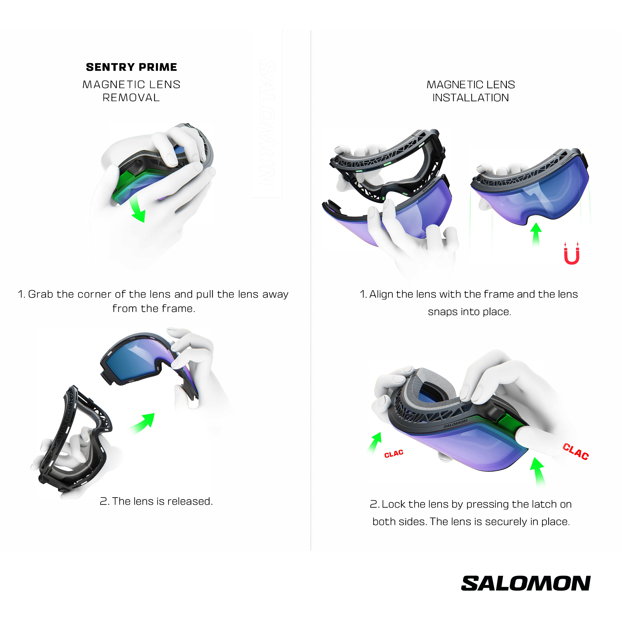 SENTRY PRIME SIGMA (and EXTRA LENS) Black | Salomon