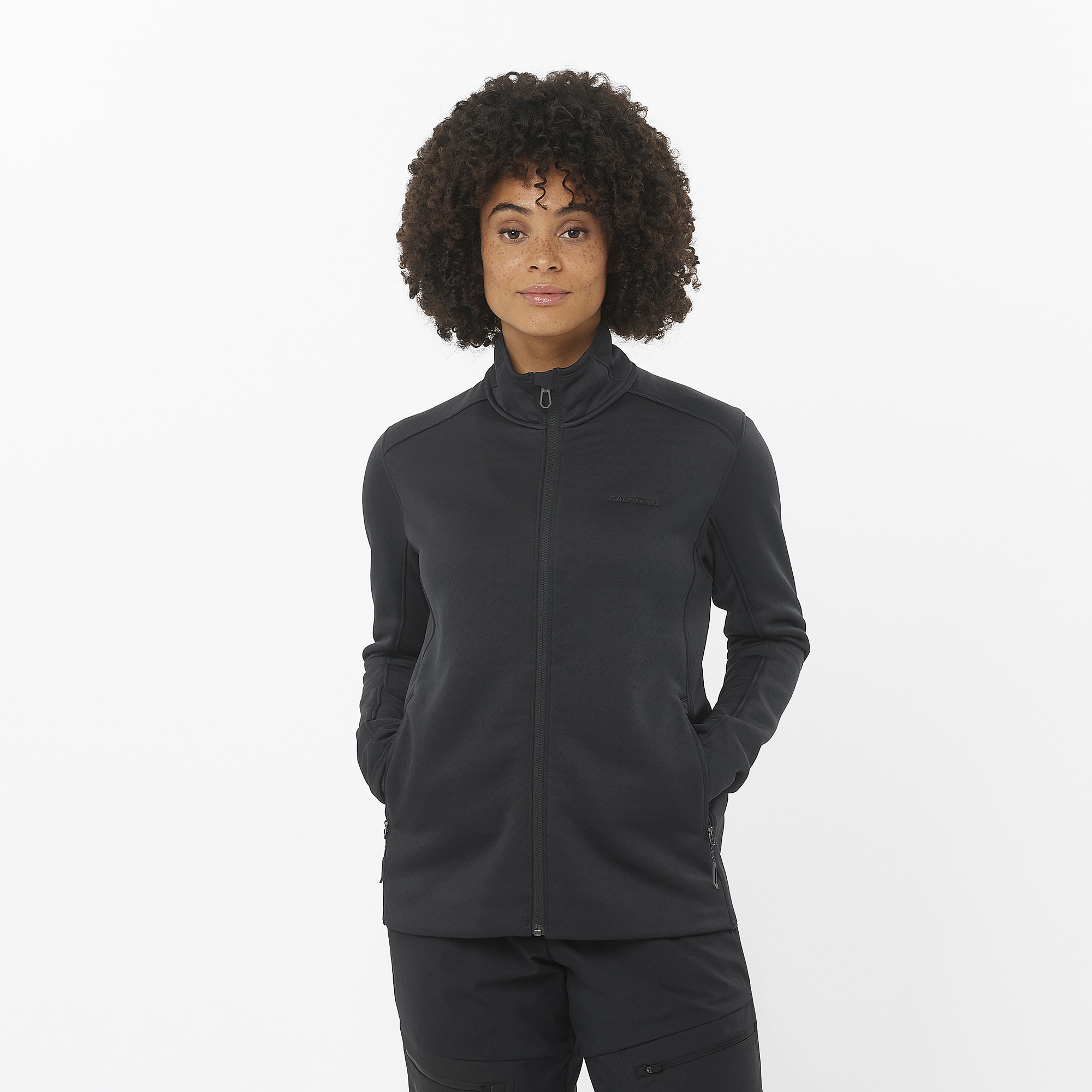 OUTLINE WARM Women's Full Zip Midlayer Jacket | Salomon