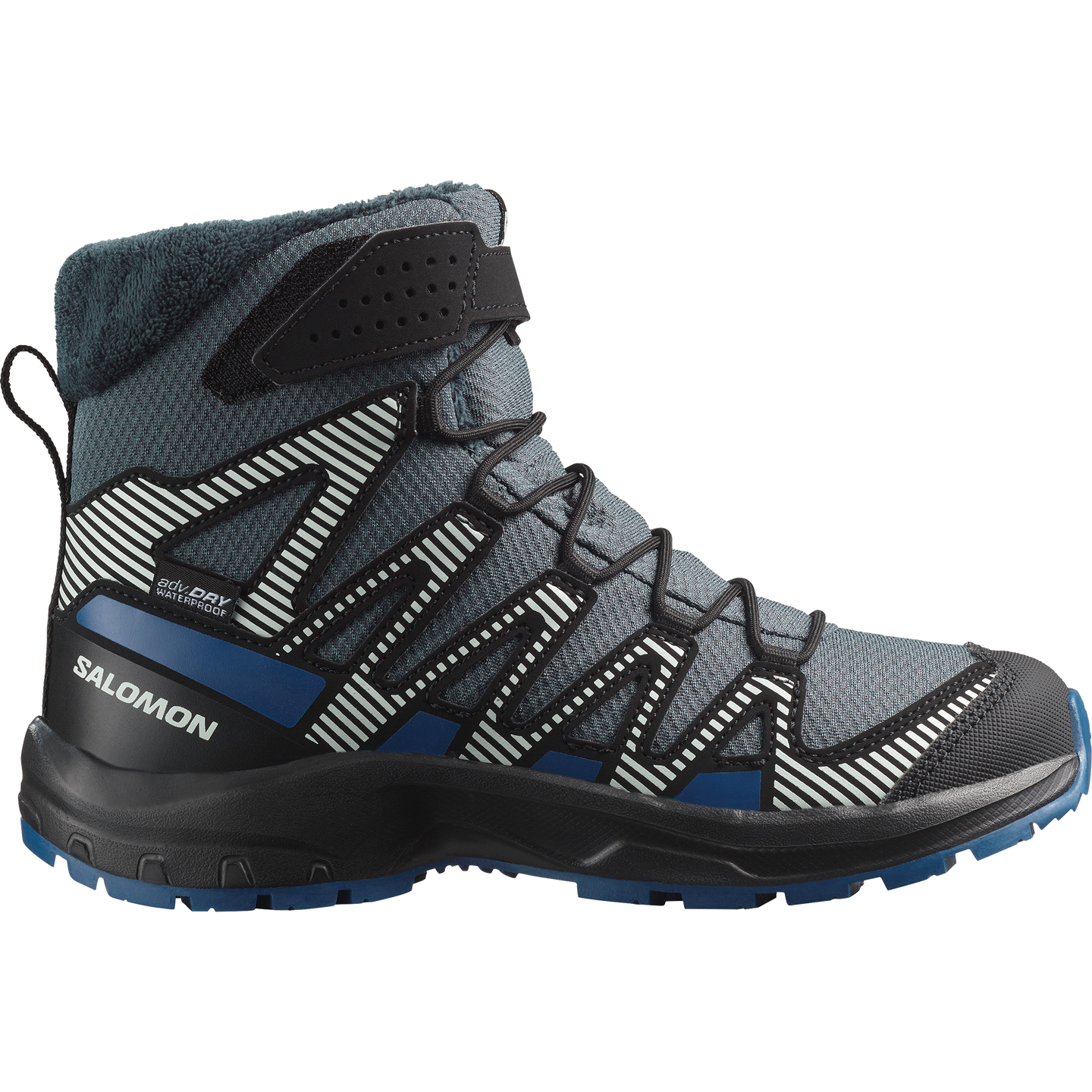 Кроссовки Salomon XA PRO V8 Winter Waterproof, цвет: Чёрный / Тёмный синий