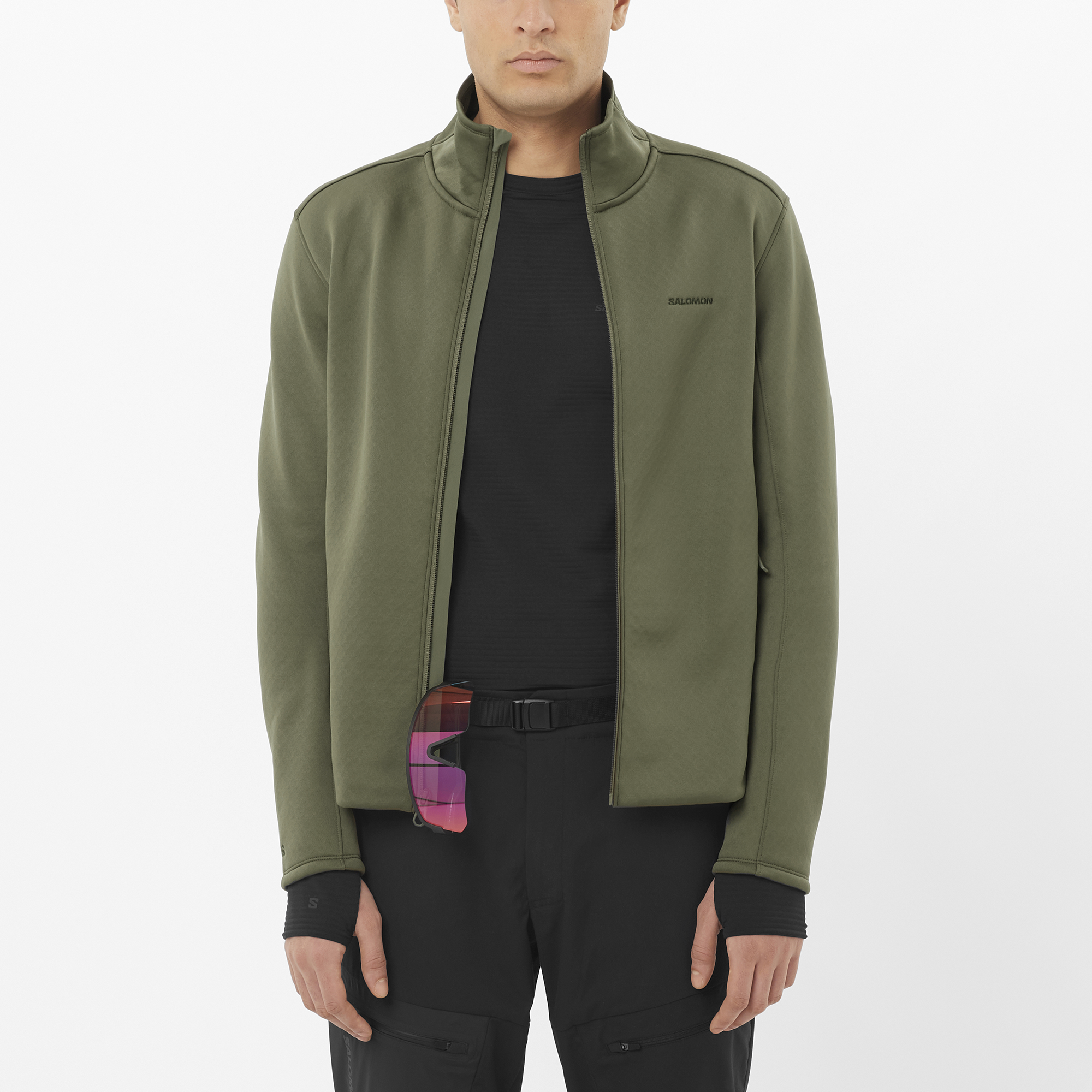 OUTLINE WARM Men's Full Zip Midlayer Jacket | Salomon