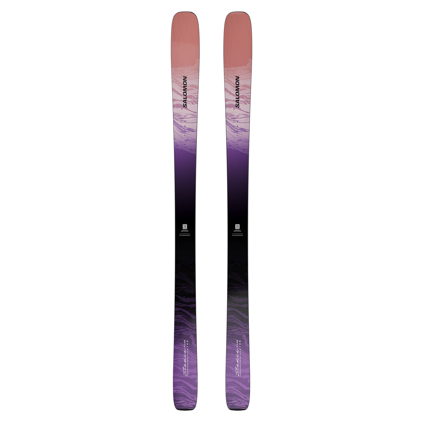 Женские лыжи Salomon Stance Pro 88, цвет: Коралловый — фото 1