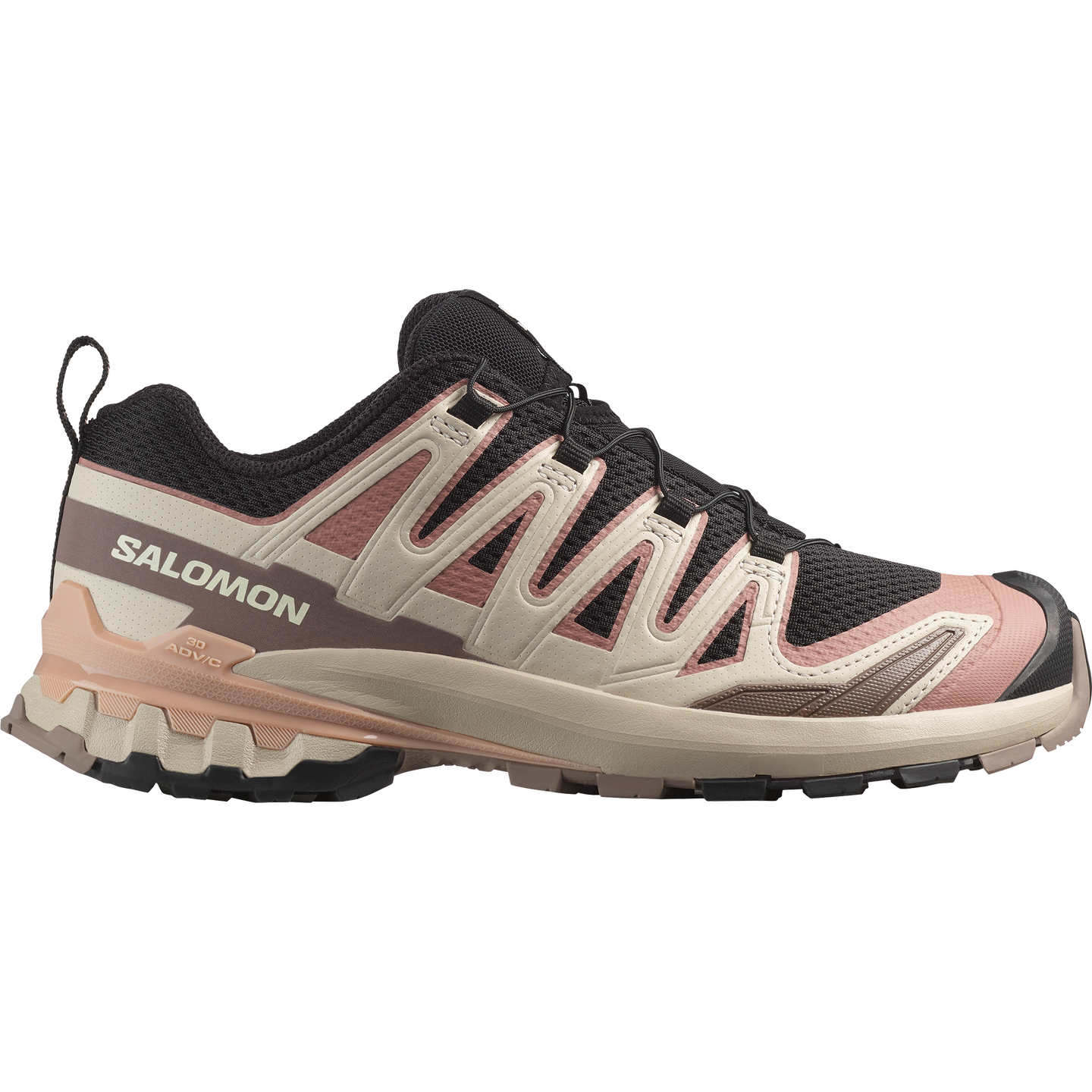 Кроссовки Salomon XA PRO 3D V9, цвет: Чёрный / Красное дерево розовый — фото 1