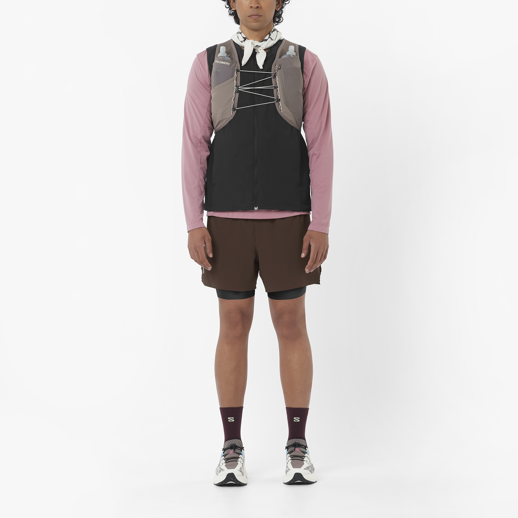 SALOMONバンダナ Gravel Graphic Deep Black SALOMON BANDANA GRAVEL GRAPHIC Unisex Neckwarmer | Salomon