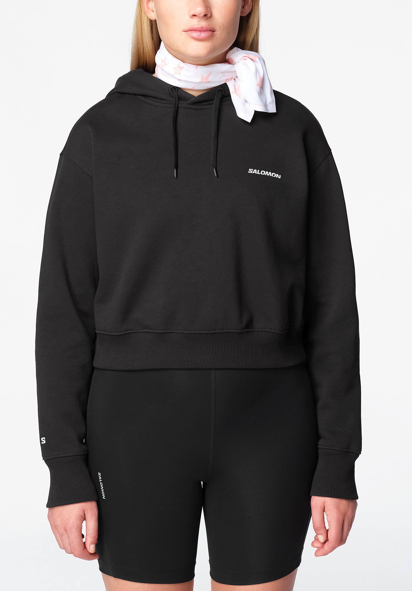 SHORT HOODIE Black | Salomon SHORT HOODIE Black | Salomon
