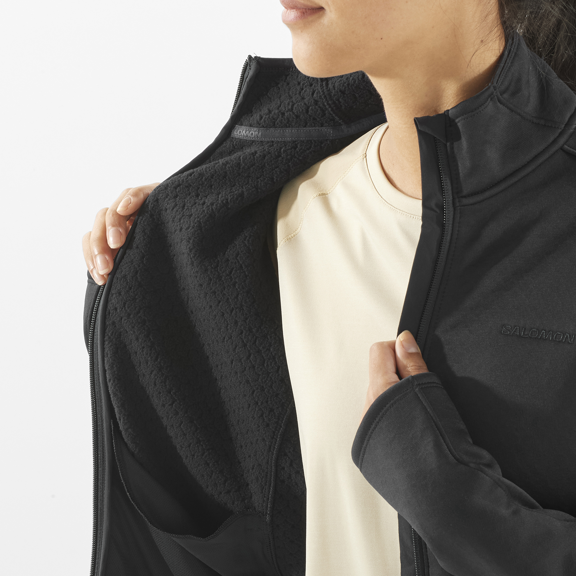 OUTLINE WARM Women's Full Zip Midlayer Jacket | Salomon